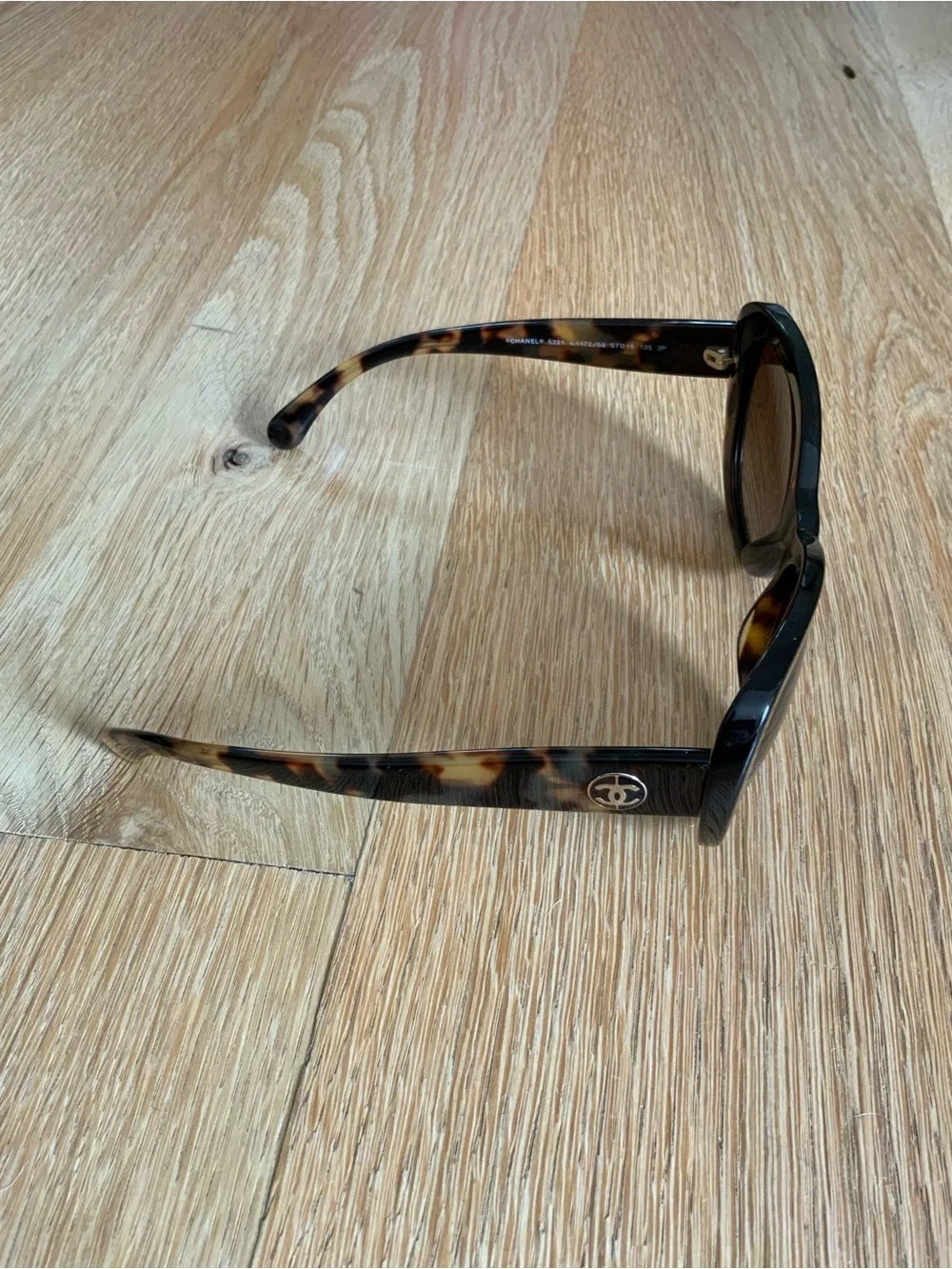 CHANEL brown tortoise